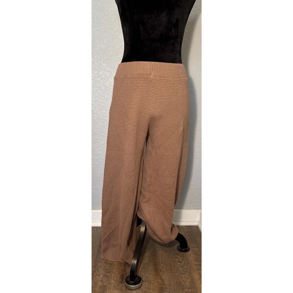 Sincerely Jules Wide Leg Pant Sweater Knit Textured‎ Medium Women Boho Lagenlook
